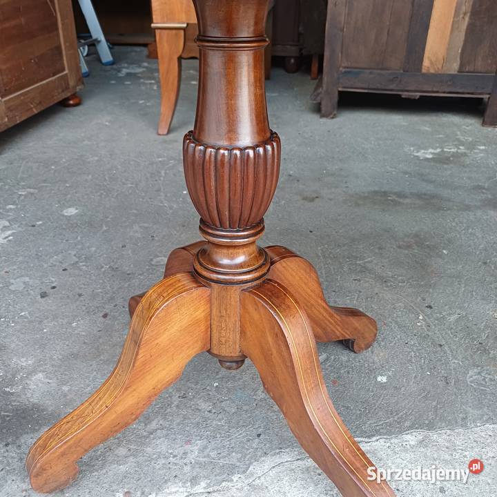 Unikatowy Stolik Karciak Biedermeier rozkładany Suchorzew