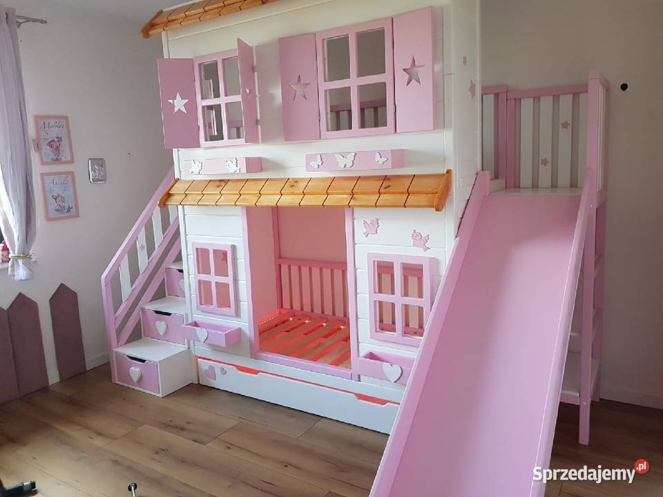 Łóżko piętrowe drewniane łóżeczko dla dziecka