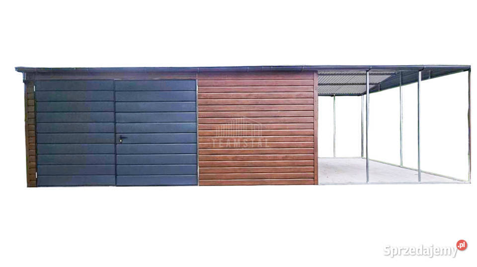 Garaż Blaszany 6x4 wiata 3x4 Brama dwuskrzydłowa Sprzedaż sprzedam