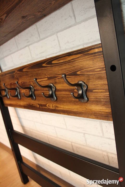 meble vintage industrial wieszak i ławeczka do Olsztyn