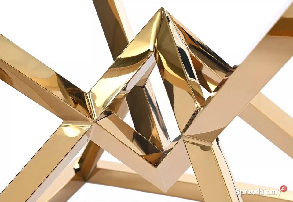 Nowoczesna konsola czarna szyba złota Glamour 120cm Nowy Sącz