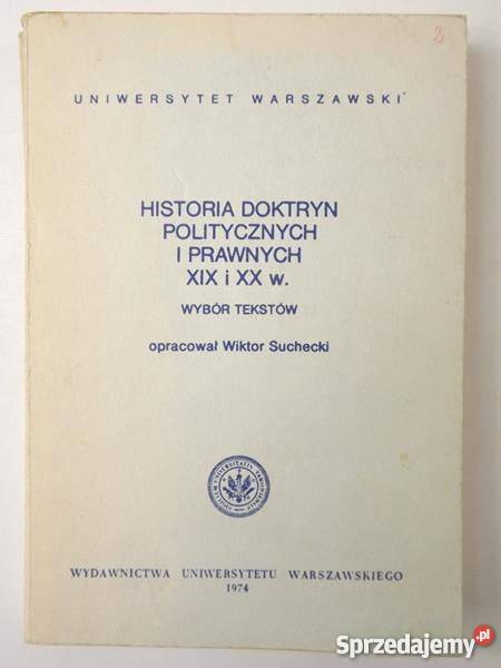 HISTORIA DOKTRYN POLITYCZNYCH I PRAWNYCH Książki naukowe i popularnonaukowe Łódź sprzedam