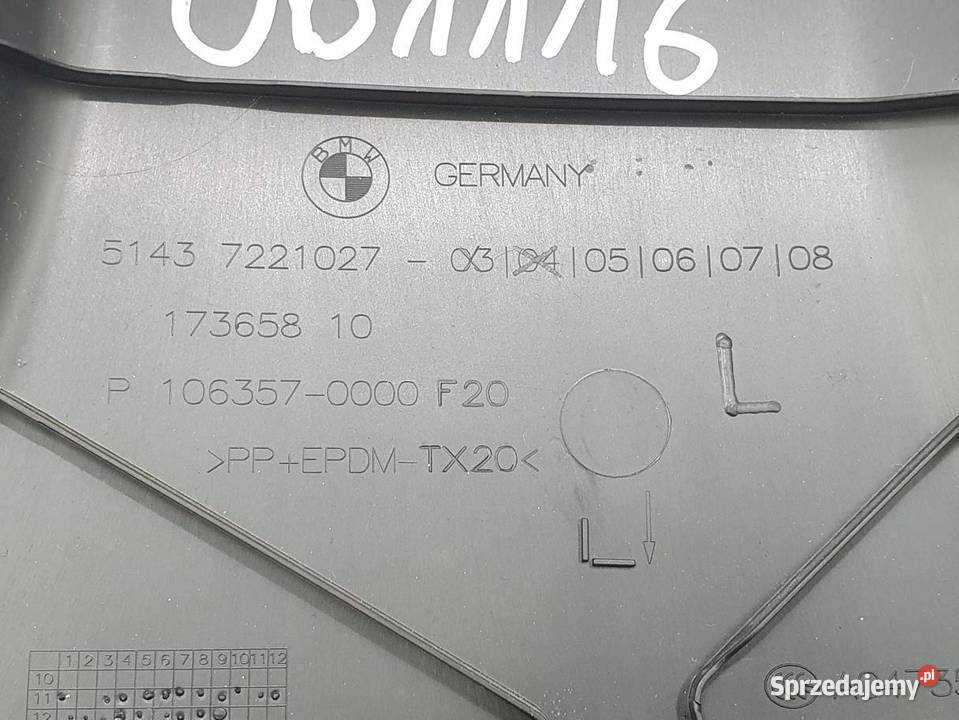 OSŁONA PROGU SŁUPKA LEWA BMW F20