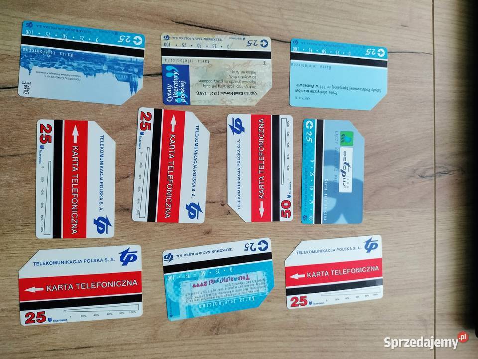 Różne karty telefoniczne z lat 90 10 bocian Choszczno