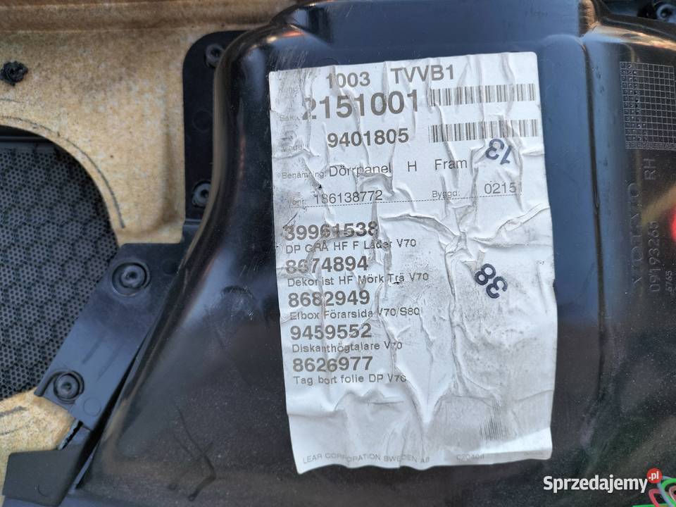 VOLVO V70 S60 Boczki boczek drzwi Kamień-Kolonia