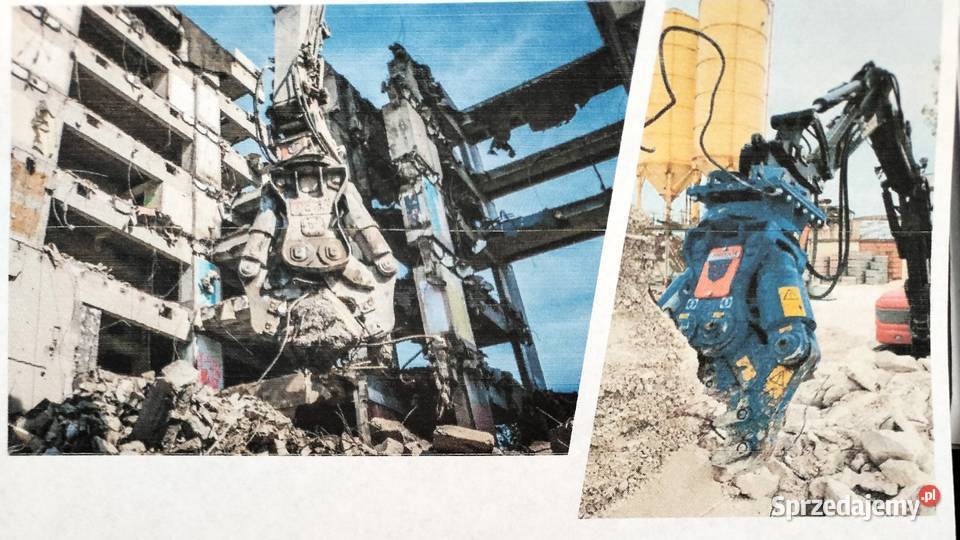 Nożyce Wyburzeniowe Obrotowe Szczęki Tnąco Koparki