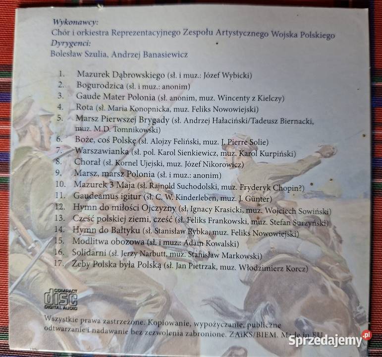 Polskie hymny i pieśni patriotyczne CD etno/folk Kraków