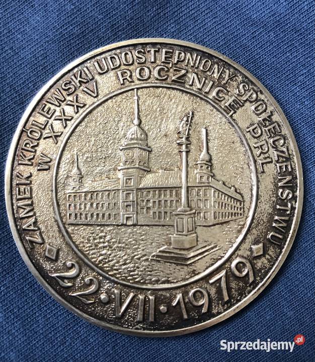 Medal odbudowa Zamek Królewski w Warszawie Numizmatyka Łowicz