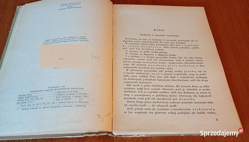 Metodyka arytmetyki i geometrii w pierwszych pomorskie Gdańsk