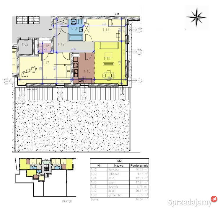 Mieszkanie na sprzedaż Kraków Reduta 7684m2 3