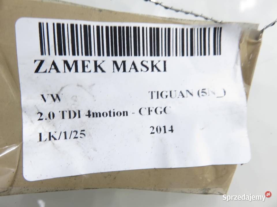 ZAMEK MASKI VW TIGUAN 5N 5N0823509B