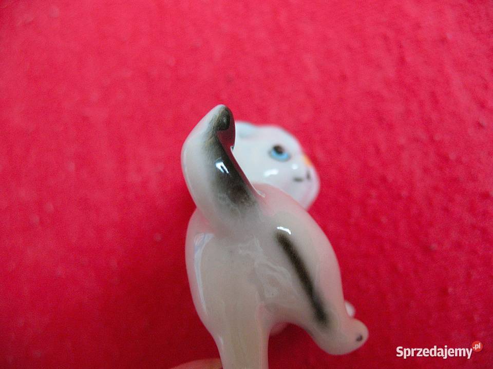 Kot pręgowany kotek porcelana 35 x 4 x 2 szary Siedlce