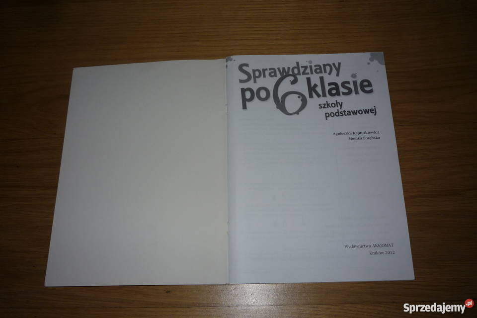 Sprawdziany 6 klasie szkoły podstawowej zestawy mieszane Zielonka sprzedam