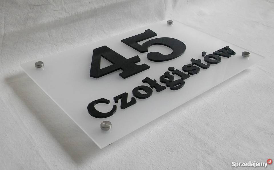 Tabliczka adresowa 3D numer na dom 30x25 wysyłka śląskie Lubliniec