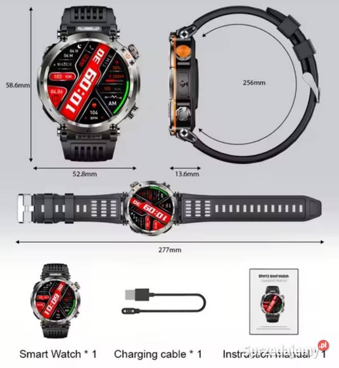 Smartwatch męski 17 cala HD Amoled małopolskie Chrzanów sprzedam