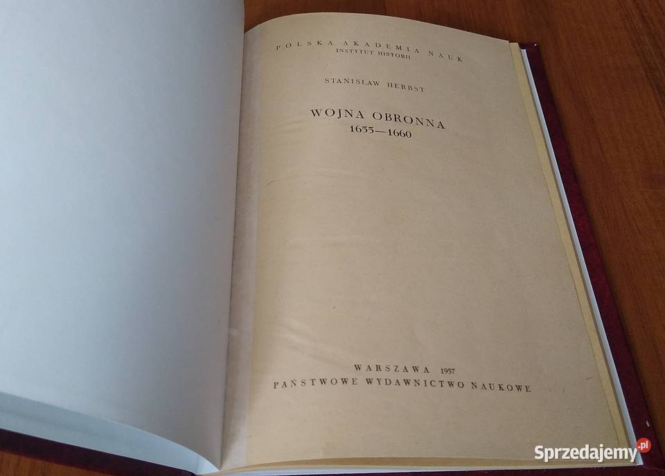 Wojna obronna 16551660 Stanisław Herbst historia, archeologia