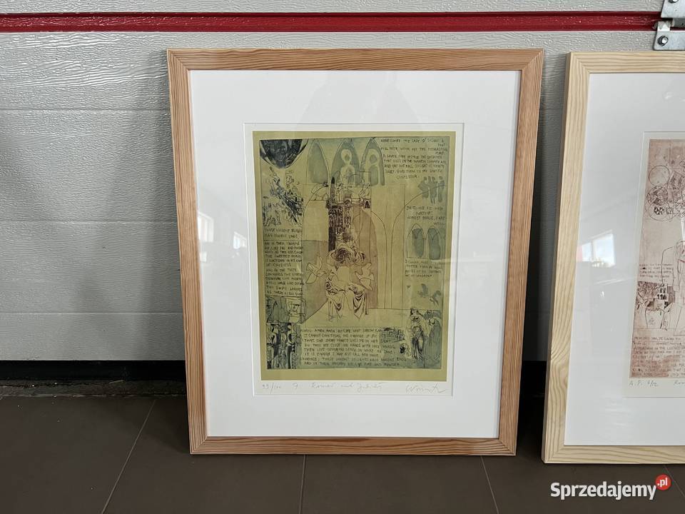 Cztery grafiki węgierskiego artysty Adam Wurtz Wrocław sprzedam