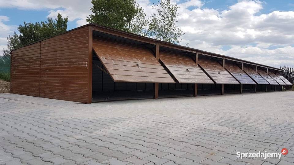 Blaszany garaż softline 246m złoty dąb jasny Bydgoszcz