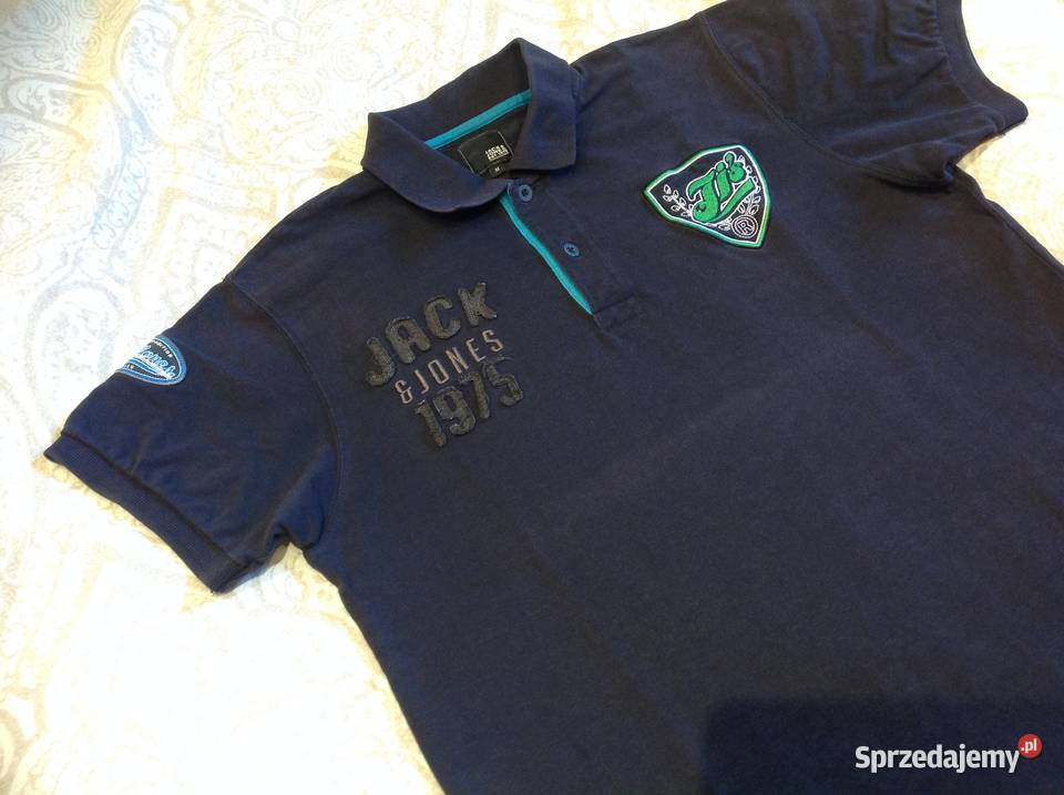 Koszulka Polo Męska JackJones M Granatowa Nowa Sól