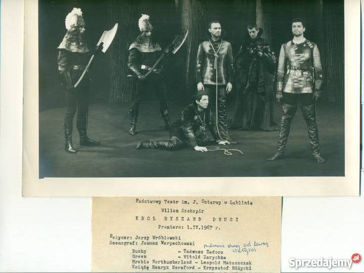 Zdjęcie teatralne Wiliam Szekspir Król Ryszard Antykwariat
