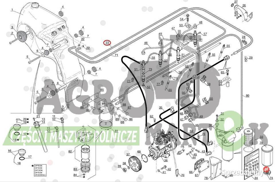 266318 PRZEWÓD PALIWA MANITOU Części i osprzęt rolniczy dolnośląskie Wichrów