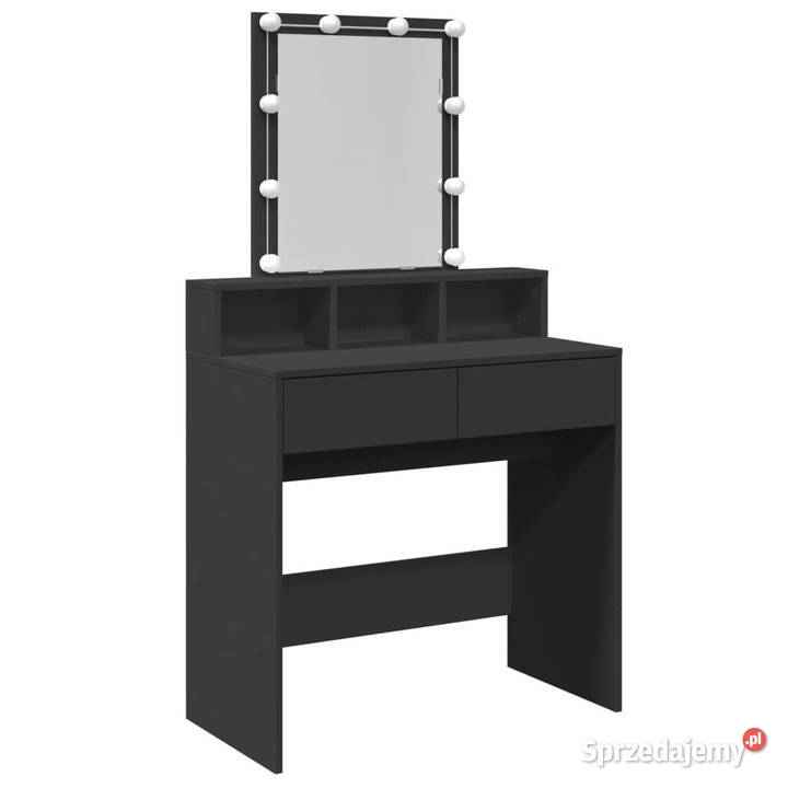 Toaletka z oświetleniem LED czarna 80x41x1445 mazowieckie Warszawa