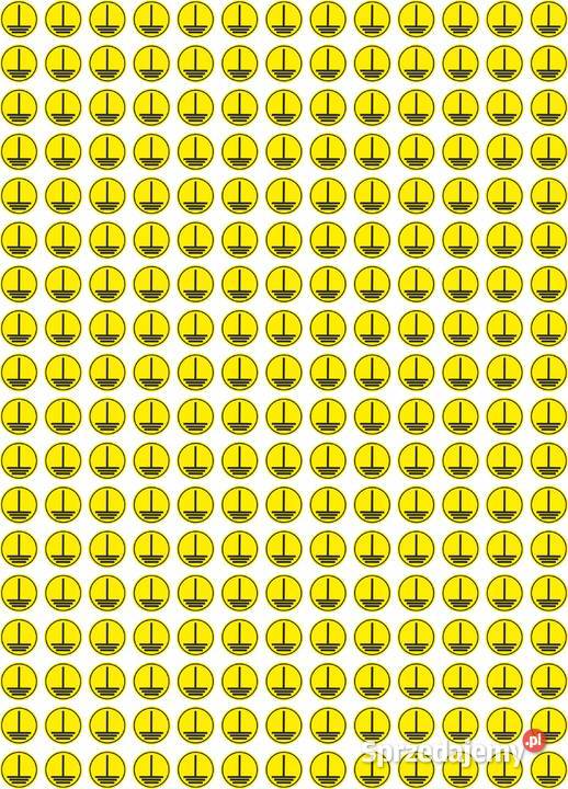 Naklejka uziemienie rozdzielnice 234 13mm żółte Kamionna sprzedam