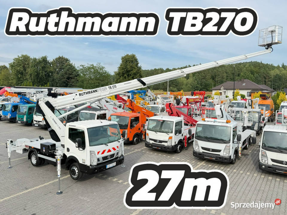Nissan Cabstar Podnośnik Koszowy 27m RUTHMANN TB 61000km Widełki