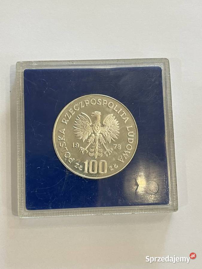 Srebrna moneta kolekcjonerska 100 1978 Adam Kraków