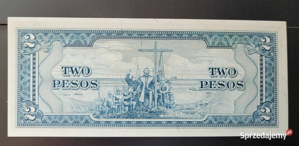 B23a FILIPINY 2 Pesos 1949 r Łask
