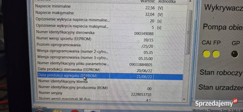 Webasto Ogrzewanie Postojowe Thermo Top Pro 38 Magnuszewice sprzedam