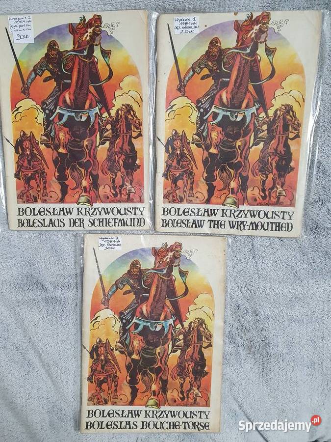 Bolesław Krzywousty 3 komiksy różne wersje Polskie Gdynia