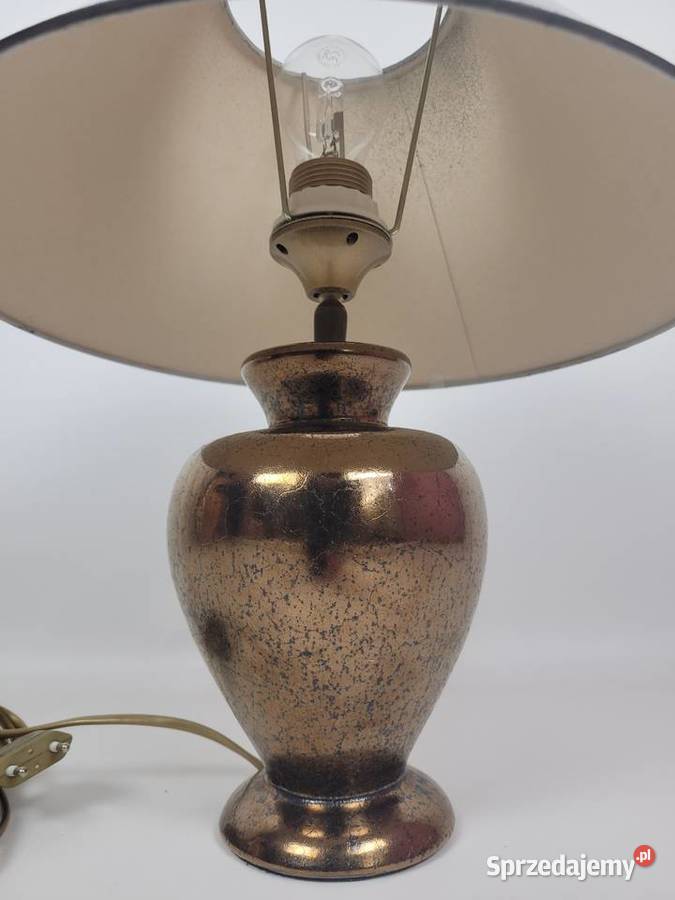 Lampka nocna glamour z podstawą ceramiczną sprzedam