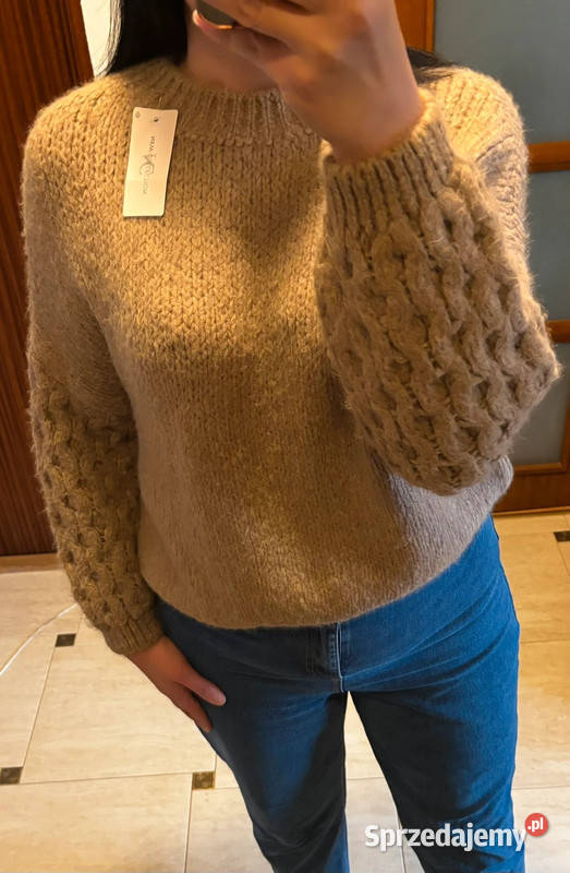 Sweter damski ciepły gruby splot oversize Inny wzór Szczecin