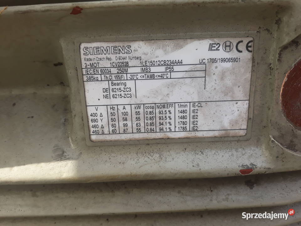 Silnik elektryczny 55kw1480obr SIEMENS Toruń