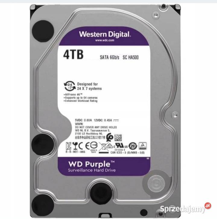 Dysk twardy 4TB do rejestratorów NVR WD Purple Wrocław sprzedam