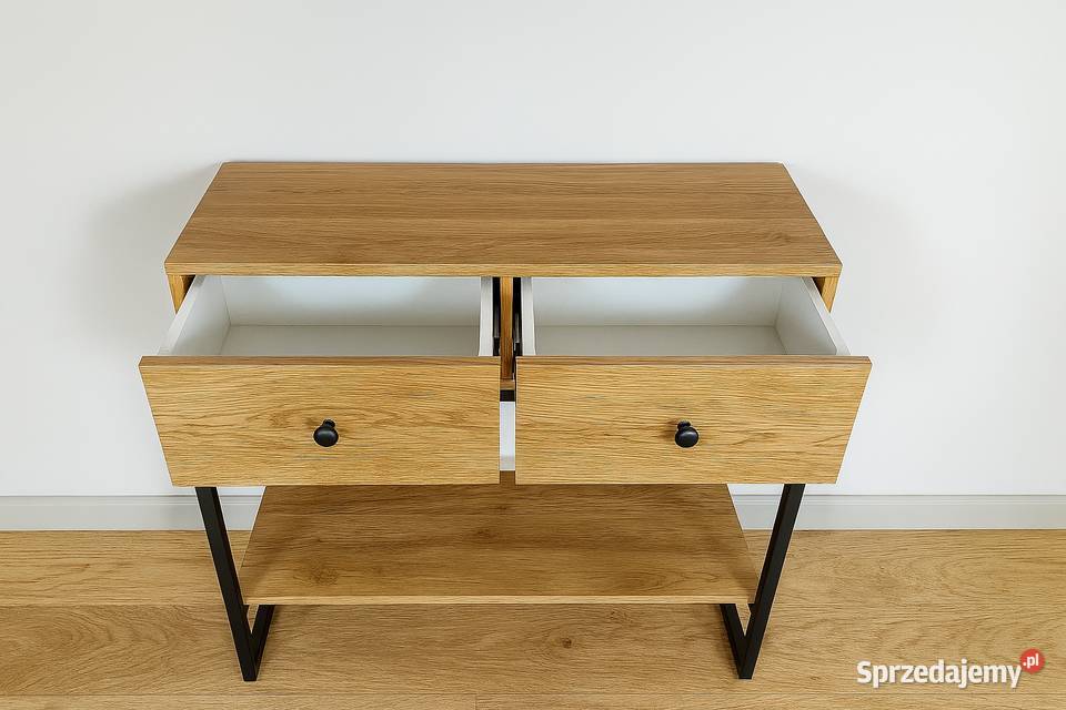 Konsola LOFT z Szufladami 100 Lite Drewno Dębowe Gdańsk sprzedam