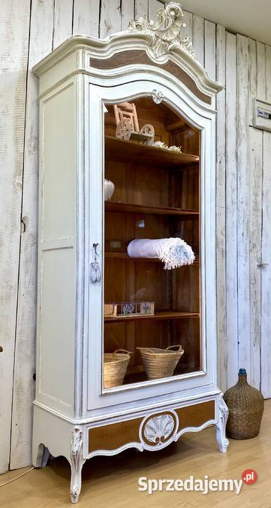 Biblioteka witryna LUDWIK XV Antyk biała 1913 r Gdańsk