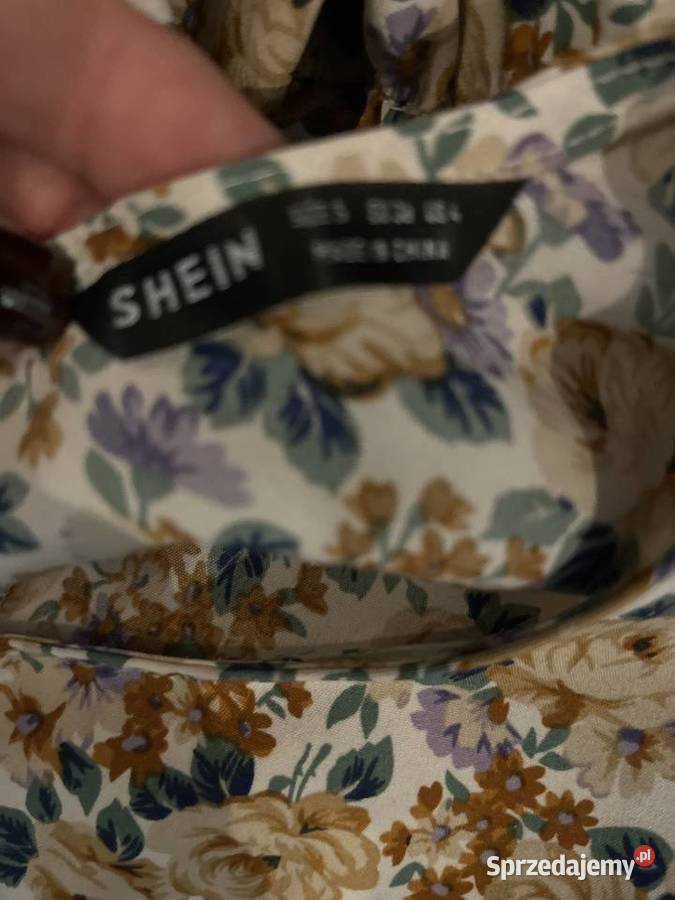 Shein sukienka modny wzór kwiaty kwiecista hit sprzedam