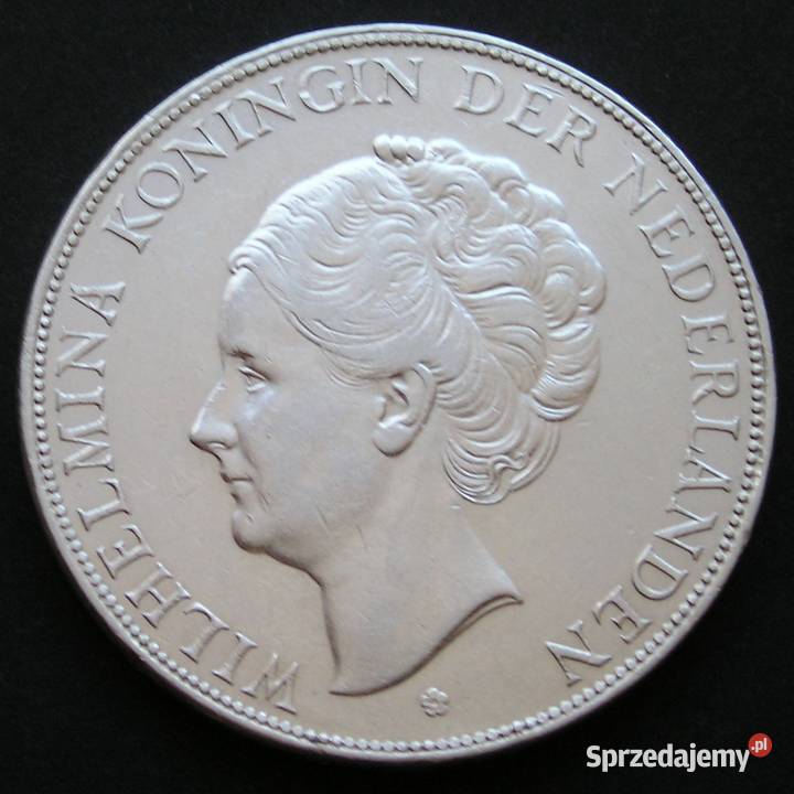 HOLANDIA 2 12 GULDENA 1932 WILHELMINA SREBRO Numizmatyka