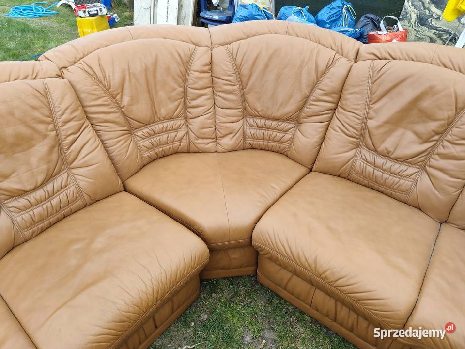 Narożnik skórzany Himola plus fotel Lubin