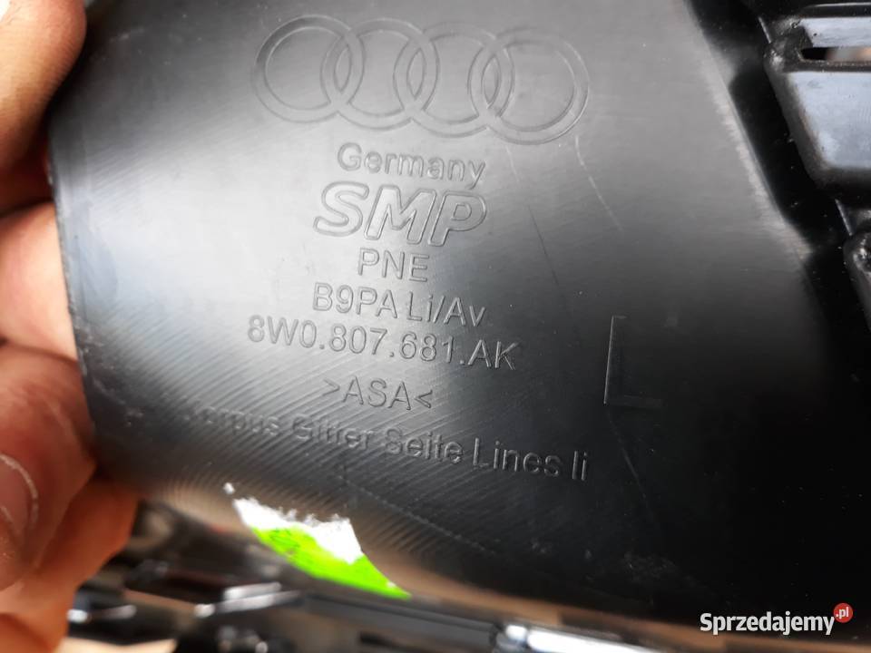AUDI A4 B9 SLINE KRATKA LEWA ZDERZAKA PRZÓD Międzychód