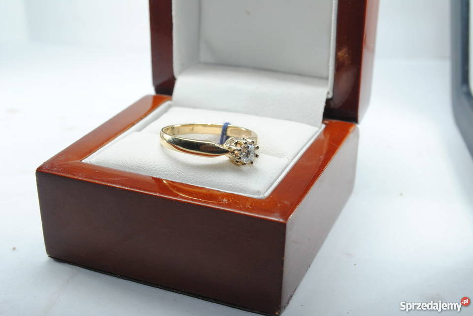 Pierścionek Złoty brylant 033ct Katowice