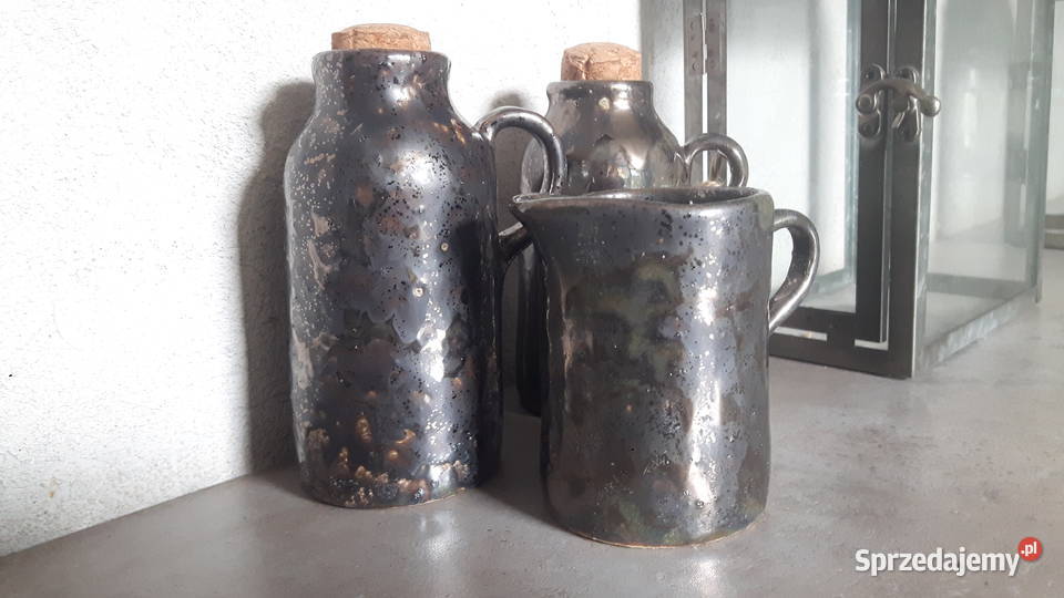 Zestaw naczyń ceramicznych ręcznie wykonanych mazowieckie Otwock