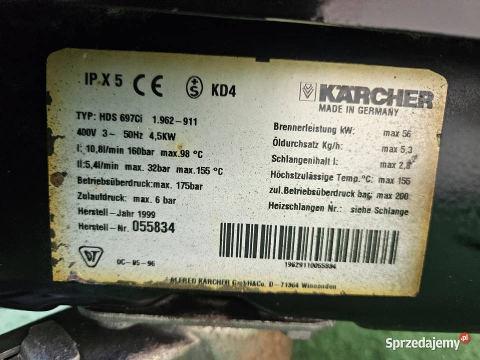 Myjka Gorąco wodna Karcher HDS 697Ci Gwarancja Radom