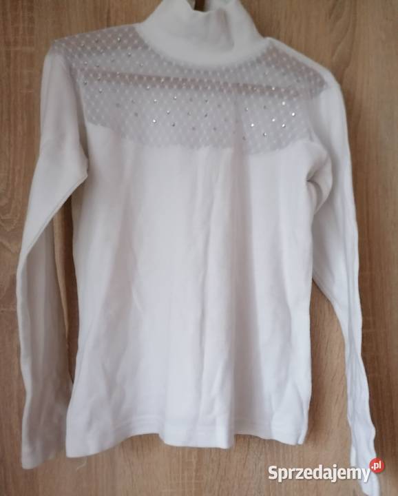 Biały golf dziewczynki rozmiar 122 Łódź