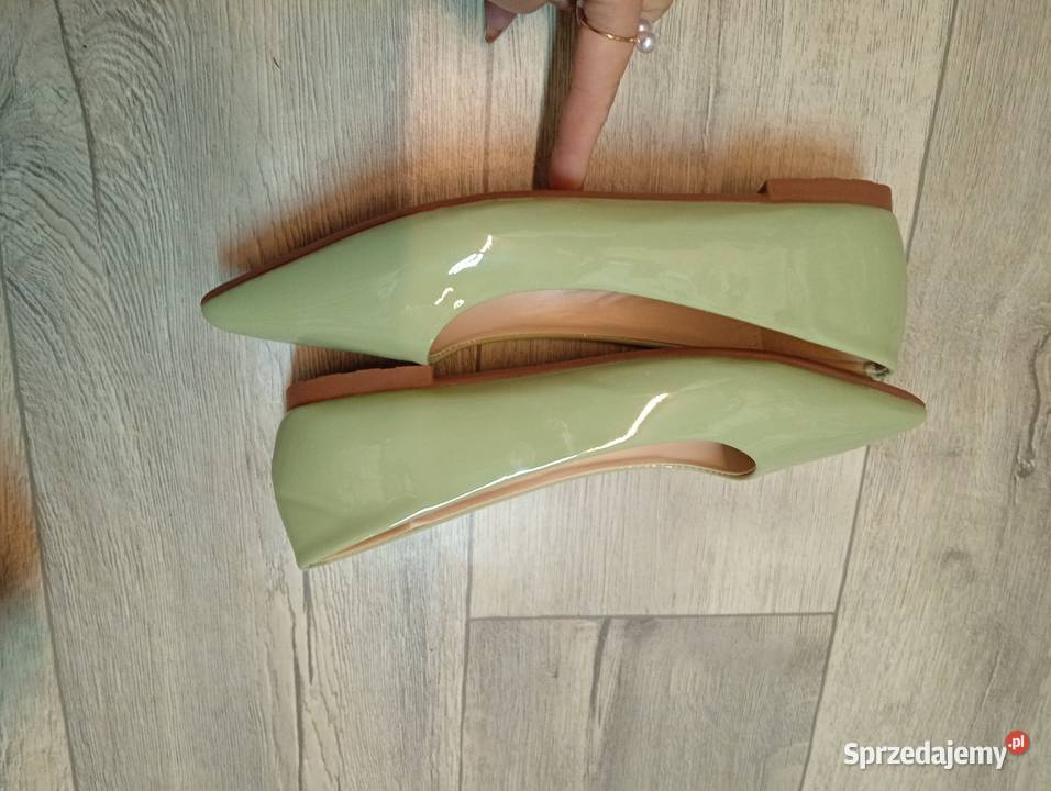 40 Zielone oliwkowe Baleriny wieczorowe Nowe Balerinki