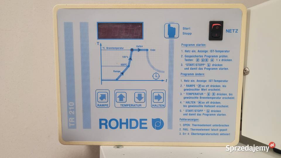 Rohde TE 60 N piec do wypalania ceramiki Rzeszów