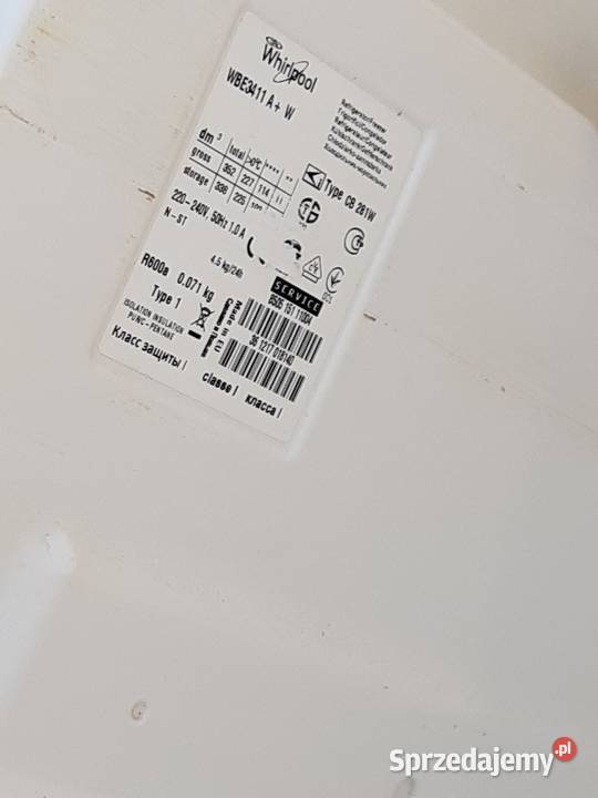 Lodówka whirlpool wbe 3411 aw na części Lodówki i zamrażarki Tarnów