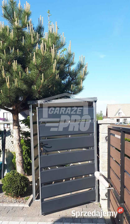 Wiata śmietnikowa spad tył 1x15m antracyt małopolskie Nowy Sącz